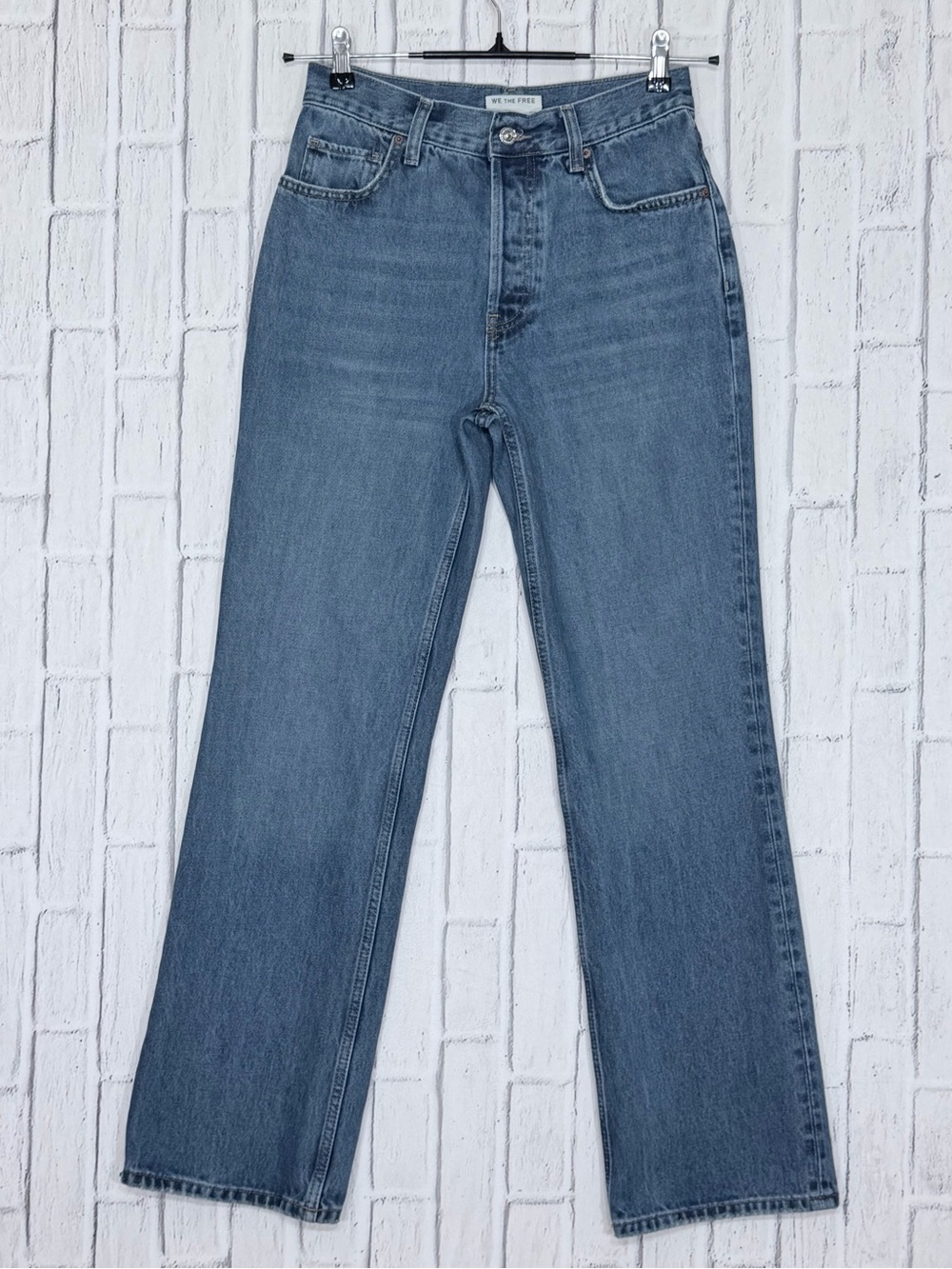 💙 Free People We The Free Holly High Rise Bootcut Jeans Cambridge Blue Size 27